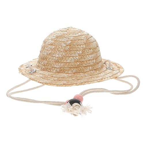 CIYODO Mini-Strohhut Für Puppe Und Haustier Miniatur-Strohhut-Accessoire Kleiner Strohhut Deko Strohhut Puppe Mini CIYODO Mini-Strohhut Für Puppe Und Haustier Miniatur-Strohhut-Accessoire Kleiner Strohhut Deko Strohhut Puppe Mini von CIYODO