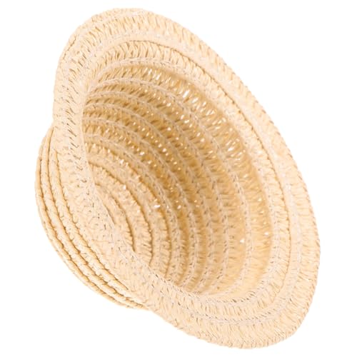 CIYODO Mini Strohhut für Puppen DIY Bastelset Leichter und Langlebiger Miniatur Hut aus Stroh Modisches Accessoire für Puppendekoration und Partybedarf Geeignet für Bastelprojekte und von CIYODO