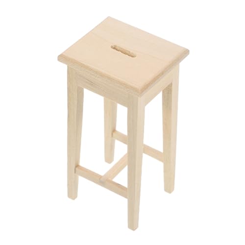 CIYODO Mini -Stuhlmodell Miniaturstuhl für Puppenhaus Möbelmodell Miniatur-Hockermodell Miniatur-Sofamöbel Mini -Hausmöbel Mini-Puppenhaus- Mini-Hocker Miniatur-Hocker- Holz von CIYODO
