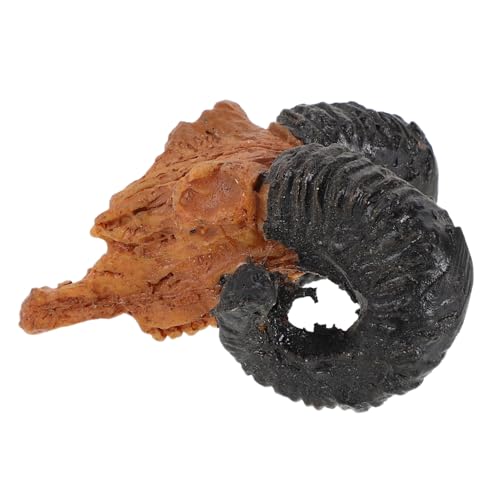 CIYODO Mini Ziegenschädel Wanddekoration Mikro Landschaft Harz Tierkopf Skulptur Ziegenfigur Für Wohnkultur Halloween Miniaturen Ziegenkopf von CIYODO