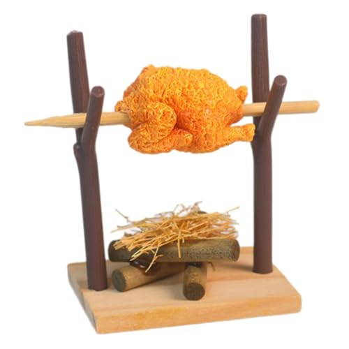 CIYODO Miniatur BBQ Grill für Puppenhaus Realistisches Grillzubehör für Outdoor Szenen für Puppen und Miniaturgärten Verbessert die Puppenhausdekoration von CIYODO