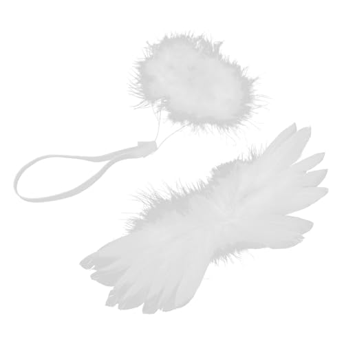 CIYODO Miniatur Engel Flügel Weiß für Puppen DIY Basteln Leichte Federn Flügel mit Heiligenschein Kreative Kostüm Dekorationsidee für Sichere Materialien für Fantasievolles Spiel CIYODO Miniatur Engel Flügel Weiß für Puppen DIY Basteln Leichte Federn Flügel mit Heiligenschein Kreative Kostüm Dekorationsidee für Sichere Materialien für Fantasievolles Spiel von CIYODO