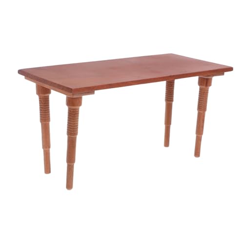 CIYODO Miniatur Esszimmertisch aus Kirschholz Stabiles Holzmodell für Puppenhaus Elegantes Vielseitiges Mini-bar-möbel für Puppenhausküche und Spielhaus Zubehör von CIYODO