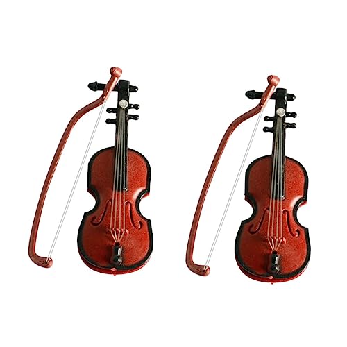 CIYODO 2 Stücke Mini Violinen Realistische Miniatur Violine Modelle Desktop Decor Musical Instrument Requisiten Kinder Intelligenz Zufällig Stil CIYODO 2 Stücke Mini Violinen Realistische Miniatur Violine Modelle Desktop Decor Musical Instrument Requisiten Kinder Intelligenz Zufällig Stil von CIYODO