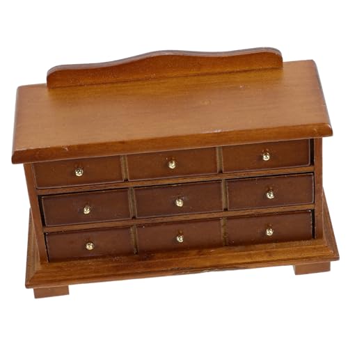 CIYODO Miniatur Holz Aufbewahrungsschrank Modell Handgefertigtes DIY Puppenhaus Möbel Kompakter Vintage Fächer Schrank aus Walnuss Holz für Puppenhaus Dekoration und CIYODO Miniatur Holz Aufbewahrungsschrank Modell Handgefertigtes DIY Puppenhaus Möbel Kompakter Vintage Fächer Schrank aus Walnuss Holz für Puppenhaus Dekoration und von CIYODO