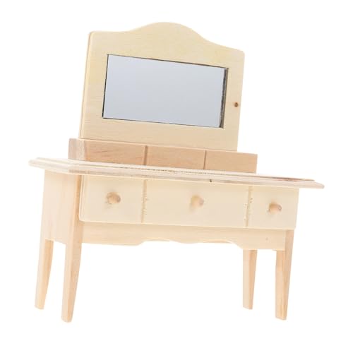 CIYODO Miniatur Holz Schminktisch Puppenhaus Möbel Modell Kleines Haus Dekoration Langlebiges Formstabiles Holzspielzeug Glatte Oberfläche Realistisches Design Foto Requisit für CIYODO Miniatur Holz Schminktisch Puppenhaus Möbel Modell Kleines Haus Dekoration Langlebiges Formstabiles Holzspielzeug Glatte Oberfläche Realistisches Design Foto Requisit für von CIYODO