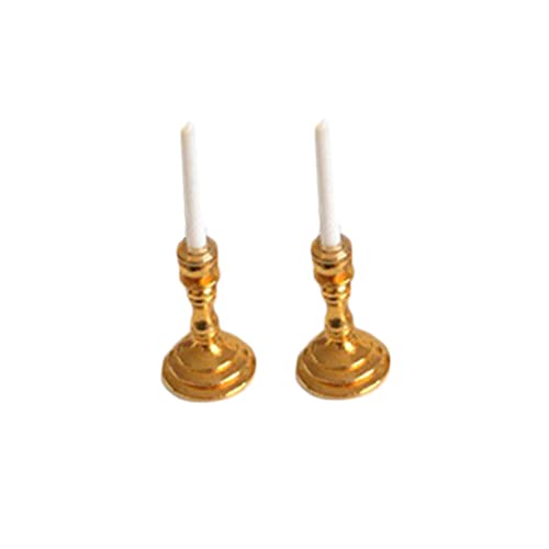 CIYODO Miniatur Kerzenhalter Goldene Puppenmöbel aus Holz Detailreiche Miniatur Möbel für Puppenhaus Wohnzimmer Deko Leichtes DIY Zubehör für Mini Haus Szene CIYODO Miniatur Kerzenhalter Goldene Puppenmöbel aus Holz Detailreiche Miniatur Möbel für Puppenhaus Wohnzimmer Deko Leichtes DIY Zubehör für Mini Haus Szene von CIYODO