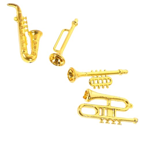 CIYODO Miniatur Klassische Musikinstrumente Teilig Realistische Miniaturmodelle aus Kunststoff Dekorative Puppenhaus Accessoires für Vintage und Bauernhaus Stil von CIYODO