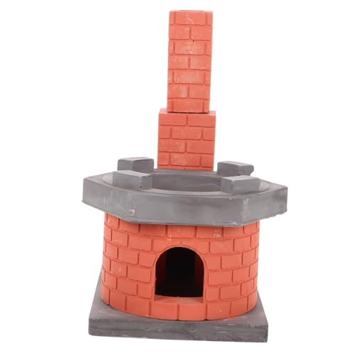 CIYODO Miniatur Küchenofen mit Schornstein Multifunktionale Spielzeugküche für Rollenspiele und Kreative Kochabenteuer Platzsparendes Design für Puppenhaus Dekoration von CIYODO