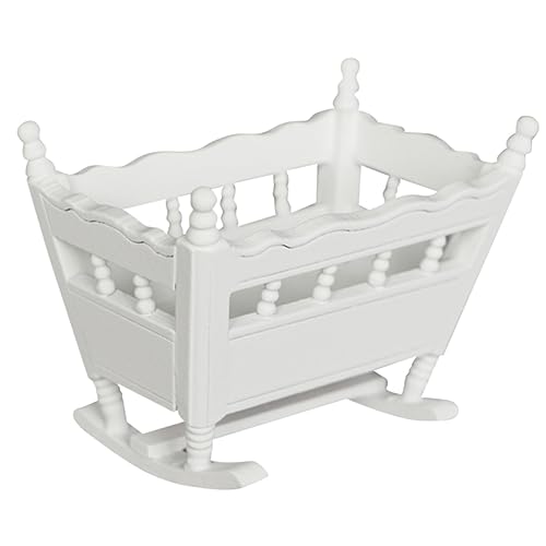 CIYODO Miniatur Möbelset aus Holz für Puppenhaus Weißes Babybett und Einrichtungsspielzeug Kognitiven Fähigkeiten und Kreativen Rollenspiele für DIY Puppenhaus Dekoration CIYODO Miniatur Möbelset aus Holz für Puppenhaus Weißes Babybett und Einrichtungsspielzeug Kognitiven Fähigkeiten und Kreativen Rollenspiele für DIY Puppenhaus Dekoration von CIYODO