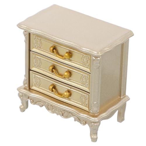 CIYODO Miniatur Nachtkommode Vintage Dollhouse Möbel Schubladenschrank Sammler Möbel Miniatur Schlafzimmer Zubehör für Puppenhaus Dekoration von CIYODO