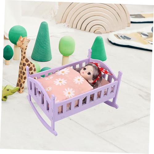 CIYODO Miniatur Puppenbett aus Holz Teiliges für Puppenhaus Puppenbett Stilvolles Miniaturmöbel Dekoratives Kinderzimmer Zubehör für Puppenhaus Sammler CIYODO Miniatur Puppenbett aus Holz Teiliges für Puppenhaus Puppenbett Stilvolles Miniaturmöbel Dekoratives Kinderzimmer Zubehör für Puppenhaus Sammler von CIYODO