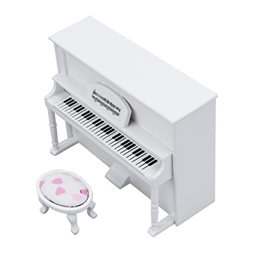 CIYODO Miniatur Puppenhaus Klavier Modell Weiße Aufrechte Miniatur Ornament für Puppenhaus Dekoration Detailreich Langlebig und Musikzimmer Deko CIYODO Miniatur Puppenhaus Klavier Modell Weiße Aufrechte Miniatur Ornament für Puppenhaus Dekoration Detailreich Langlebig und Musikzimmer Deko von CIYODO