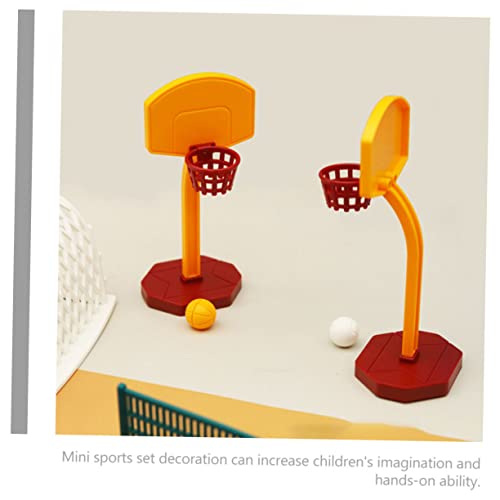 CIYODO Miniatur Puppenhaus Sportset mit Mini Basketballkorb und Tischtennisschläger Detailgetreues Modell Zubehör für Kinderzimmer Dekoration und Platzsparend und Einfach zu Handhaben CIYODO Miniatur Puppenhaus Sportset mit Mini Basketballkorb und Tischtennisschläger Detailgetreues Modell Zubehör für Kinderzimmer Dekoration und Platzsparend und Einfach zu Handhaben von CIYODO