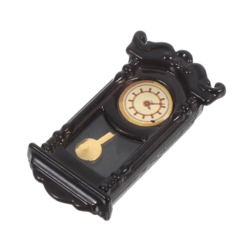 CIYODO Miniatur Retro Puppenhaus Wanduhr mit Beweglichem Uhrzeiger Realistische Vintage Dekoration für Mini Wohnzimmer Möbel Detailliertes Modell für Puppenhaus Zubehör und Lernspielzeug von CIYODO