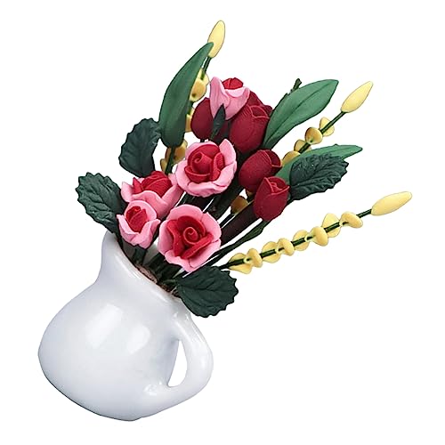 CIYODO Miniatur Rosenblumen Dekoration Für Puppenhaus Realistische Blumen Für Miniaturszenen Und Kreative Bastelprojekte Puppenzubehör Für DIY Enthusiasten von CIYODO