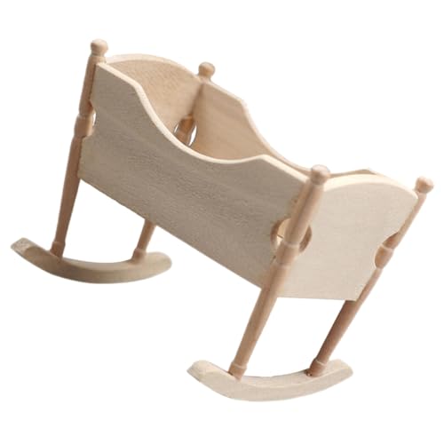 CIYODO Realistische Miniatur-Wiege Aus Holz Als Mini-schreibtischdekoration Und Heimdekoration Einfach Zu Tragen Und Aufzubewahren von CIYODO