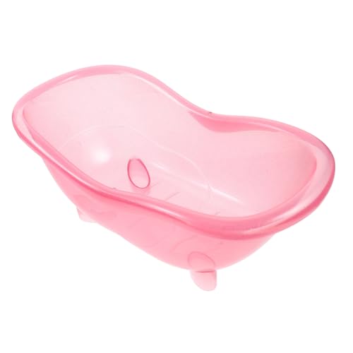 CIYODO Miniatur-badewannendekoration Puppenhaus-badewanne Mini-badmöbel 1 Badewanne Im Maßstab 16 Puppenhaus-badezimmerzubehör Miniaturbadewanne Zahnbürste Plastik Rosa Baby Waschbecken von CIYODO