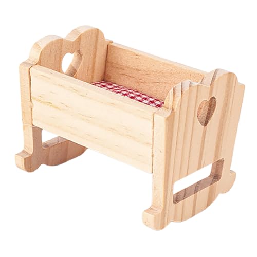 CIYODO Miniature Puppenhaus Wiege Aus Holz Realistisches Modell Für Puppenhaus Zubehör Für Kreative Spielstunden CIYODO Miniature Puppenhaus Wiege Aus Holz Realistisches Modell Für Puppenhaus Zubehör Für Kreative Spielstunden von CIYODO