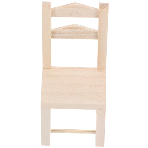 CIYODO Miniaturmöbel Winziger Stuhl Unbemaltes Möbelmodell für Puppenhaus Realistische Stuhl Dekoration für Miniaturszenen und Mikrolandschaften CIYODO Miniaturmöbel Winziger Stuhl Unbemaltes Möbelmodell für Puppenhaus Realistische Stuhl Dekoration für Miniaturszenen und Mikrolandschaften von CIYODO