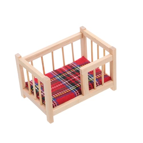 CIYODO Modell Mini Möbel Dekoration Szene Verzierung Zimmer Zubehör Haus Home Prop Mit Puppe Handwerk Bett Miniatur DIY Foto Für Haustiere Kinderbett Bettwäsche Dekorationen von CIYODO
