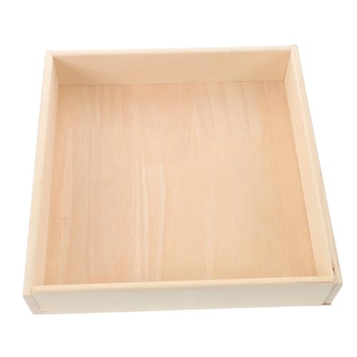 CIYODO Montessori Sandspielzeug Holz Sandkasten für Quadratische Sandablage Multifunktionale Sandschale für Drinnen Sicher für Familien und Kindergärten von CIYODO