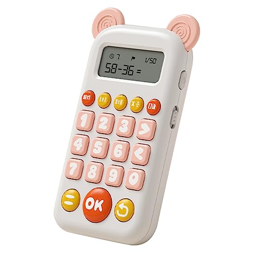 CIYODO Mündliche Berechnungspraxismaschine Mathe-Spiel Mathe-lernspielzeug Arithmetikspielzeug Trallkarten -kartenspielzeug Taschenrechner Plastik Rosa von CIYODO