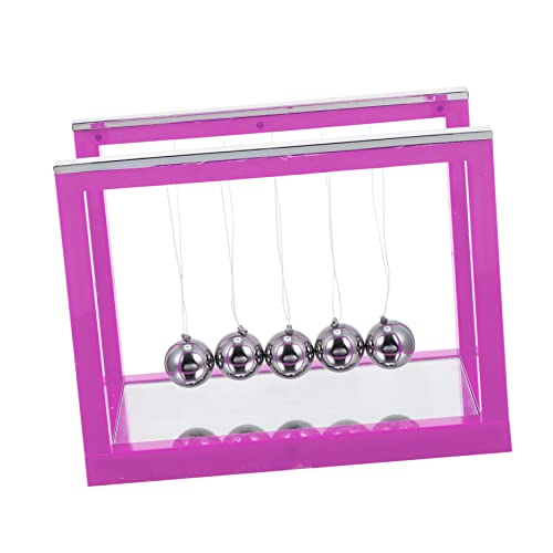 CIYODO Newton schwingt den Ball sabberlack Newton Balls Schreibtischspielzeug Physik Physikspielzeug Cradle Balance Bälle Wiege Pendelkugel Schmiedeeisen Violett von CIYODO