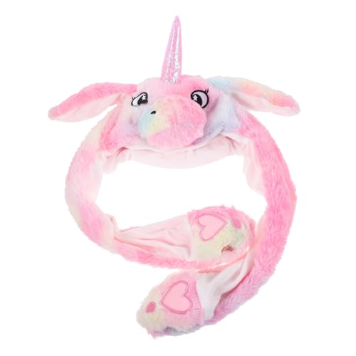 CIYODO Ohrkappe Einhornmütze Beweglichen Hut Ohr Niedlicher Springende Plüsch mit Beweglicher Partyhut Kappe für Geburtstagsparty Cosplay Cartoon Ohrenklappen Einhorn Gefälligkeiten von CIYODO