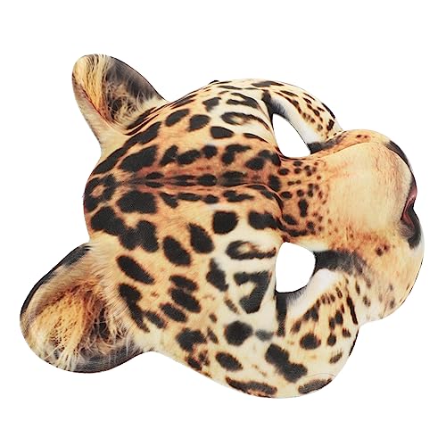 CIYODO Party Schneeleopard Tiermaske Zubehör Masken Karneval für Halbgesichtsmaske Maskerade Maske Halloweenkostüm Cosplay Leopard Requisite Ostern Leopardenmaske Halloween von CIYODO