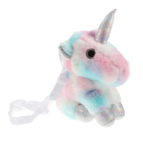 CIYODO Plüsch Einhorn Rucksack mit Puppenform Kreativer Kuschelrucksack für Mädchen Vielseitig als Schul und Reiserucksack Langlebiges Material für Camping und Alltag von CIYODO