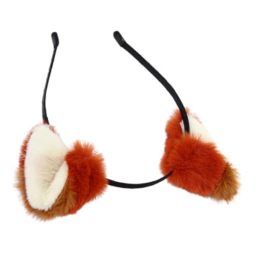 CIYODO Plüsch Fuchs Ohren Haarreif Flexibel für Erwachsene Weich und Leicht Cosplay Haarband Rot braun Fasching Halloween Party Kostüm Zubehör von CIYODO