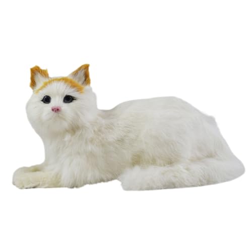 CIYODO Plüsch Katzenfigur Realistisches Kätzchen Stofftier Ausgestopftes Ornament Für Wohnzimmer Und Schlafzimmer Multifunktionale Dekoration Farbvariationen von CIYODO