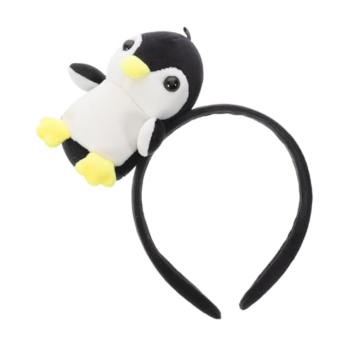 CIYODO Plüsch Pinguin Haarreifen Weiches Cartoon Stirnband Lustiges Accessoire für Make up Waschen Party Festival Kostüm Cosplay Zubehör für Damen von CIYODO