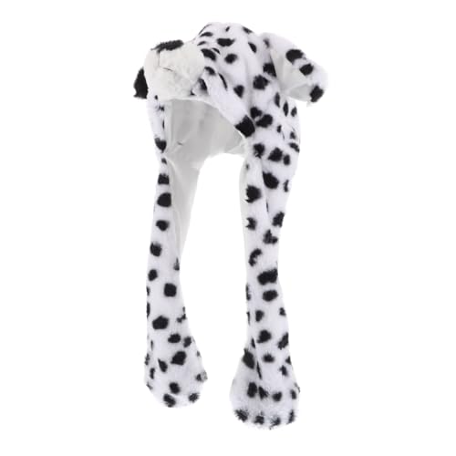 CIYODO Ohren Springmütze Tiermütze Schal Gemütliches Fleece Jungen Und Mädchen Erwachsene Alberne Party Cosplay CIYODO Ohren Springmütze Tiermütze Schal Gemütliches Fleece Jungen Und Mädchen Erwachsene Alberne Party Cosplay von CIYODO