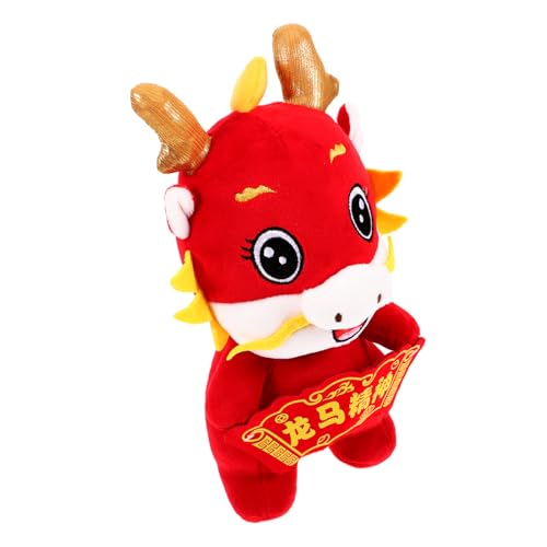 CIYODO Plüschdrache Kuscheltier Chinesisches Neujahr Drachenspielzeug Dekoration Glücksbringer Stofftier für Sofa Auto Büro Zuhause von CIYODO