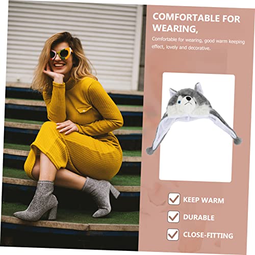 CIYODO Plüschmütze Cartoon Tierhut mit Beweglichen Ohren Warmes Cosplay Kostüm Accessoire für Erwachsene Elastisch für Winter und Halloween CIYODO Plüschmütze Cartoon Tierhut mit Beweglichen Ohren Warmes Cosplay Kostüm Accessoire für Erwachsene Elastisch für Winter und Halloween von CIYODO