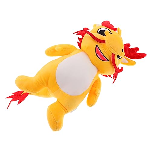 CIYODO Plüschpuppe ausgestopfter Drache Stofftier Chinesisches Neujahrsdrachenspielzeug Drache gefülltes Puppenspielzeug Drachen-Maskottchen- Yellow CIYODO Plüschpuppe ausgestopfter Drache Stofftier Chinesisches Neujahrsdrachenspielzeug Drache gefülltes Puppenspielzeug Drachen-Maskottchen- Yellow von CIYODO
