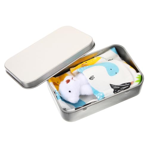 CIYODO Pocket Bear Mini Bär im Metallkasten Niedliches Plüschspielzeug für Perfektes für Süßer Dekorationsartikel für Festlichkeiten Langlebig und Formbeständig von CIYODO
