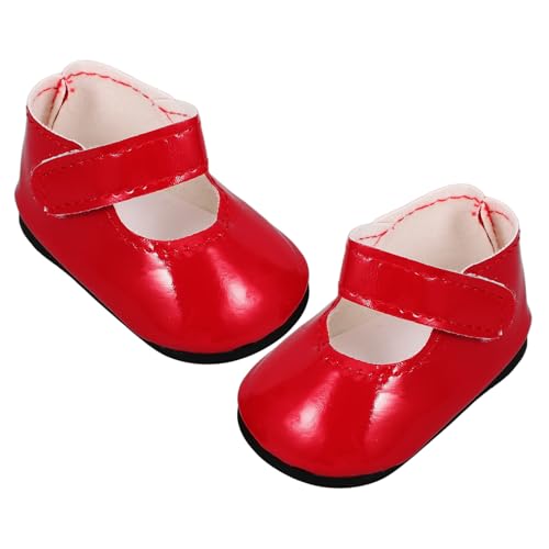 CIYODO Puppenschuh-Set 18 Zoll Miniatur-anziehschuhe Für Mädchen Puppenzubehör Realistisches Pu-Leder Für Fantasievolles Spielen 0016-6 von CIYODO