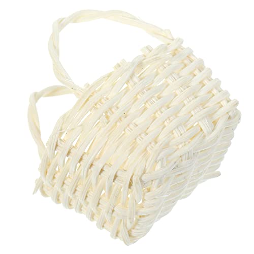 CIYODO Puppenhaus Deko Handgefertigt Stabiles Rattan Modell Niedlicher Aufbewahrungskorb für Miniaturhäuser DIY Zubehör von CIYODO