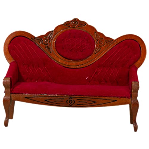 CIYODO Puppenhaus Dekoration Elegantes Mini Sofa für Kinderzimmer und Detailreiche Handwerkskunst von CIYODO