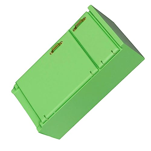 CIYODO Puppenhaus Mini Kühlschrank Grün Miniatur Möbel DIY Zubehör für Puppenhaus Küche Realistische Szene von CIYODO