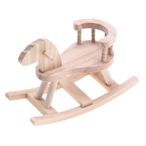 CIYODO Miniatur Holzstuhl Für Puppenhaus Möbel Kleiner Stuhl Dekoration Mini-Haus Zubehör Modellstuhl Naturtextur von CIYODO