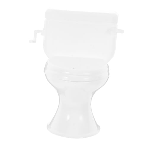 CIYODO Puppenhaus Toilette Reinweißes Badezimmermöbel für Puppenstuben Klassisches Design Realistische Spielzeugtoilette für Dekorationen CIYODO Puppenhaus Toilette Reinweißes Badezimmermöbel für Puppenstuben Klassisches Design Realistische Spielzeugtoilette für Dekorationen von CIYODO