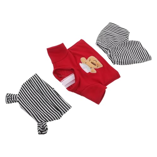 CIYODO Puppenkleidung für Reborn Puppen Unisex Outfit mit Süßem Hundemuster Gestreifter Hut und Hose Weiche Stoffe für Neugeborene Rollenspiel Zubehör CIYODO Puppenkleidung für Reborn Puppen Unisex Outfit mit Süßem Hundemuster Gestreifter Hut und Hose Weiche Stoffe für Neugeborene Rollenspiel Zubehör von CIYODO