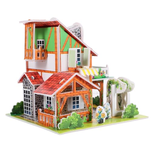 CIYODO Puzzle Haus Modellbausatz Cartoon Gartenhaus DIY Miniatur zum Selber Bauen Bastelset Kreatives Display Modell von CIYODO