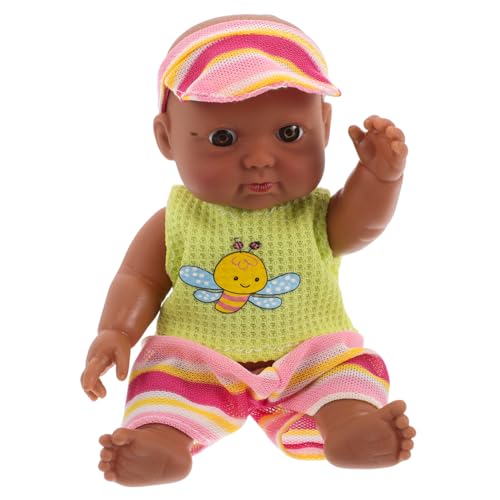 CIYODO Realistische Babypuppe Weiche Gewichtete Mini Puppe für Detailgetreues Design Eines Afrikanischen Neugeborenen für Sammler und Puppenliebhaber CIYODO Realistische Babypuppe Weiche Gewichtete Mini Puppe für Detailgetreues Design Eines Afrikanischen Neugeborenen für Sammler und Puppenliebhaber von CIYODO