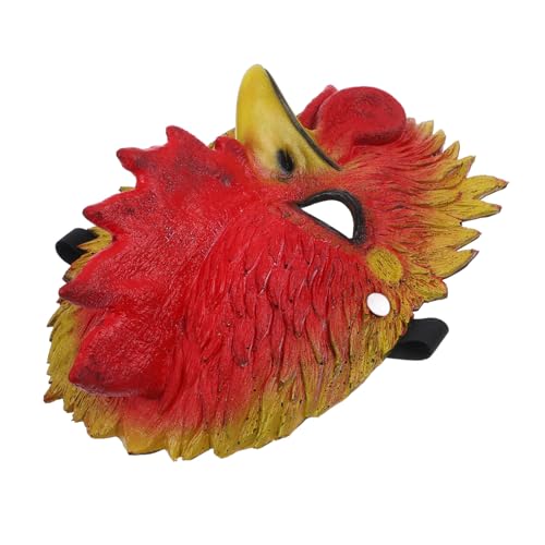 CIYODO Realistische Hahn Maske für Erwachsene Leichte und Bequeme Tierkopf-verkleidung mit Elastischem Band als Halloween Kostüm Requisite Cosplay Party Zubehör für Auffällige von CIYODO