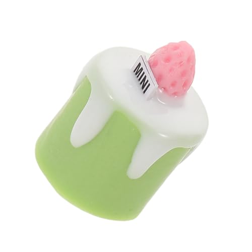 CIYODO Realistisches Mini Kuchen Ornament Langlebigem Harz und Platzsparend Matcha Inspiriertes Design für Puppenhaus Miniatur Bäckerei und Kreative Dekorationen von CIYODO